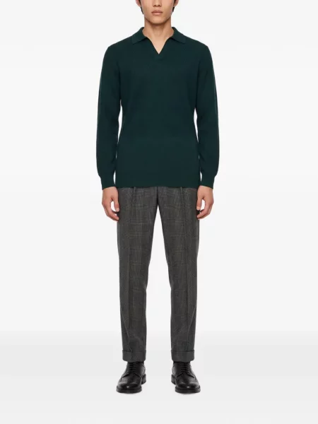 Tricou polo Tagliatore tricotate verde