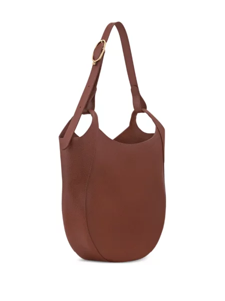 Geanta de piele Longchamp din piele maro