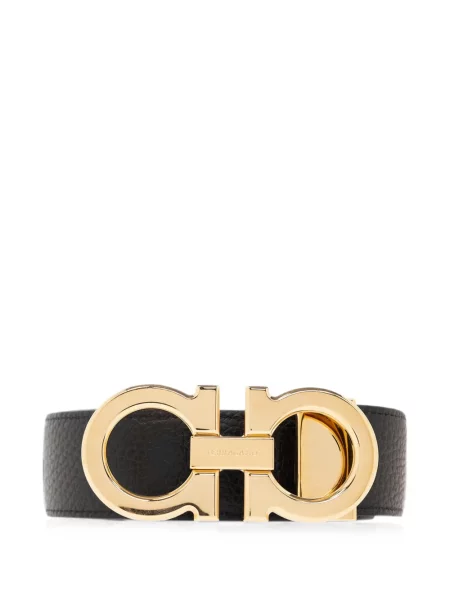 Cu centură reversibil curea Ferragamo din piele negru