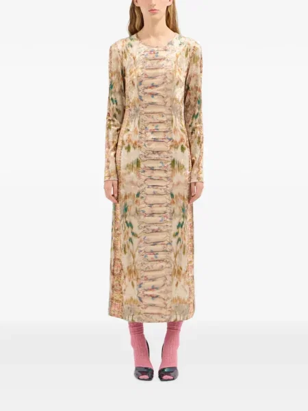 Rochie maxi Pierre-louis Mascia cu imagine cu imprimeu abstract