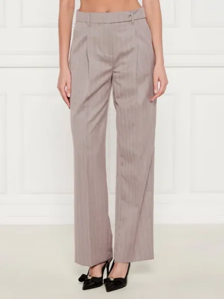 Marc Cain Pantaloni WASCO | Relaxed fit cu adaos de lână gri