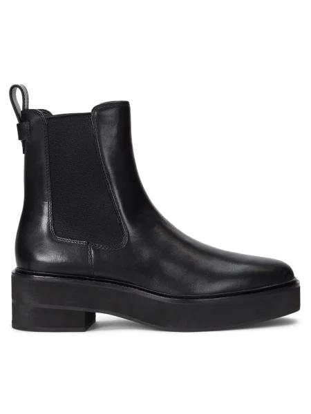 Кожени боти челси Lauren Ralph Lauren Adrianna с платформа черно