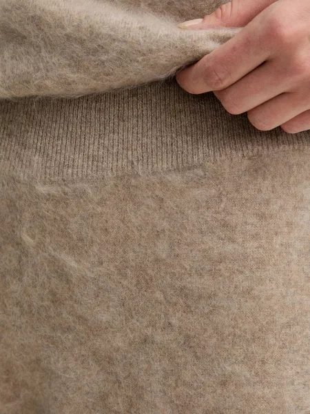 Кашемірові спортивні штани BOSS однотонні бежевий