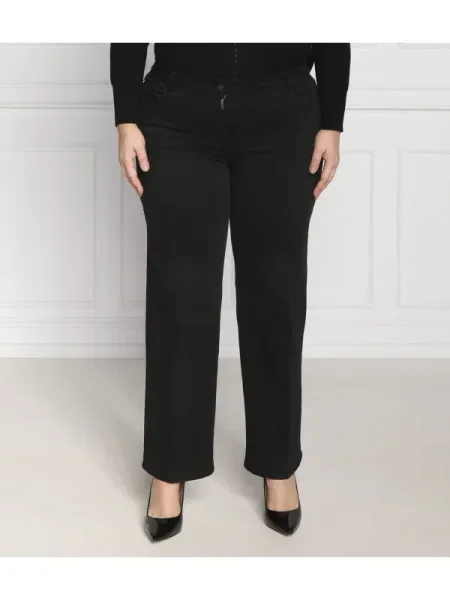Persona by Marina Rinaldi Pantaloni RABICCO Plus size | Straight fit negru