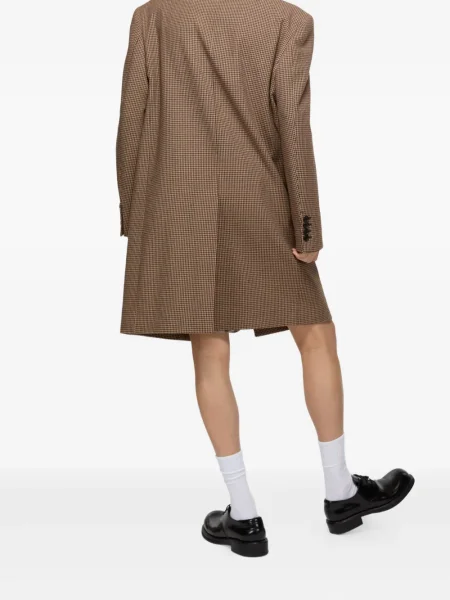 Palton Acne Studios de lână cu model pepito maro
