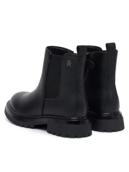 Škornji Tommy Hilfiger S črna