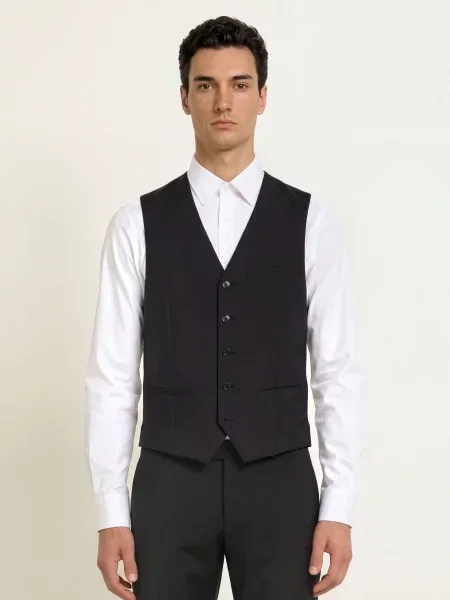 Cg Club Of Gents Obleková Vesta Cg Morley Slim Fit 90 schwarz
