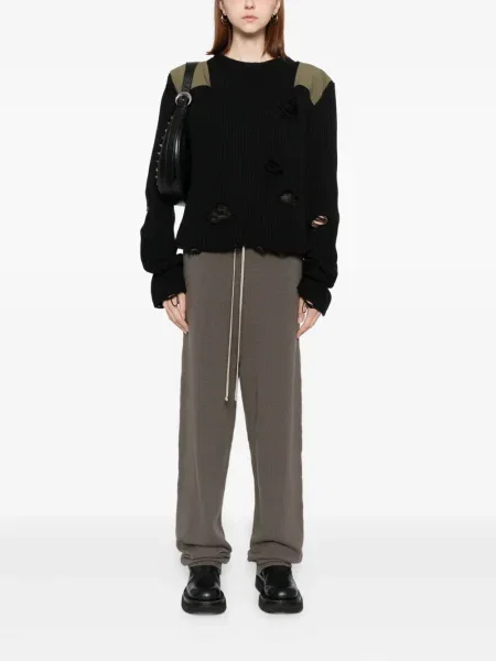Pantaloni Rick Owens din cașmir gri