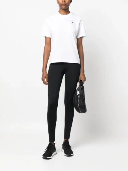 Raštuotas trumpas marškinėliai Adidas By Stella Mccartney balta