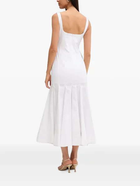 Rochie midi Bardot alb