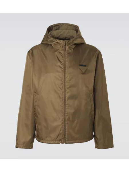 Jakna Prada s kapuco zelena