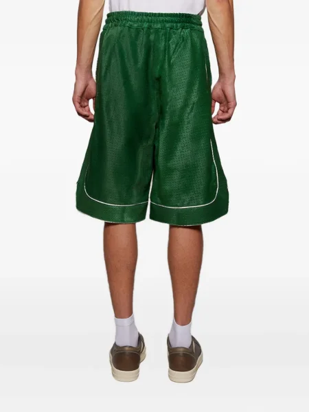 Pantaloni scurți Nahmias din piele verde