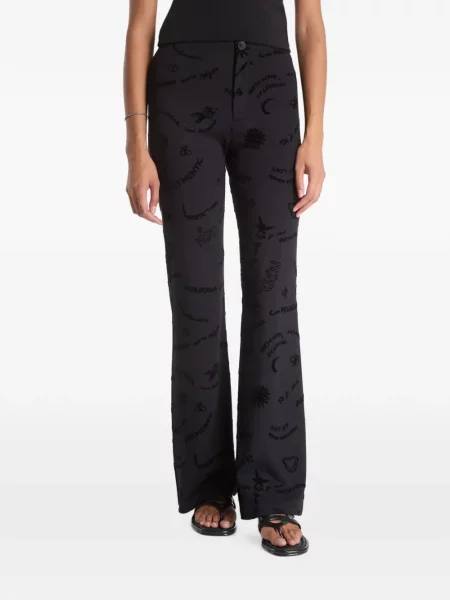 Pantaloni Desigual evazate negru