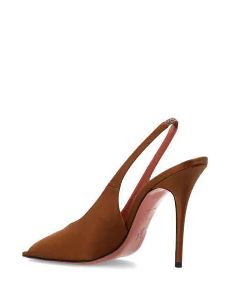 Pantofi cu toc Amina Muaddi slingback maro