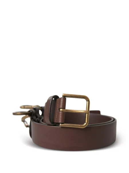 Cu centură curea Dolce & Gabbana din piele maro