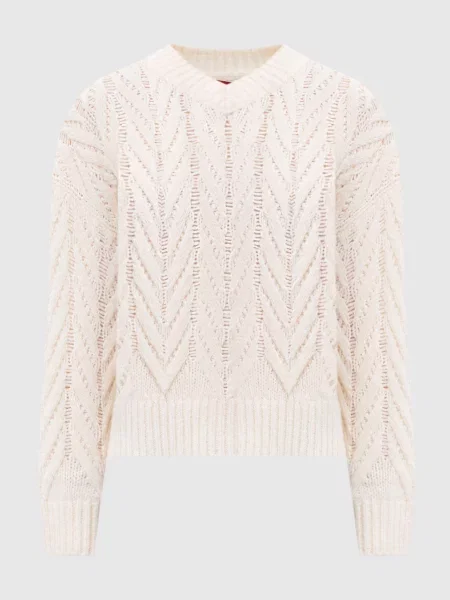 Пуловер CLAVIER з вовною Max & Co бежевий