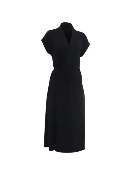 Rochie midi Max Mara Leisure cu decolteu în V negru