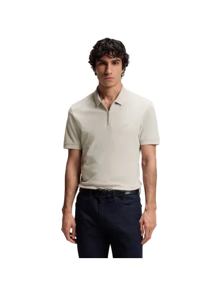 Tricou polo Boss bej