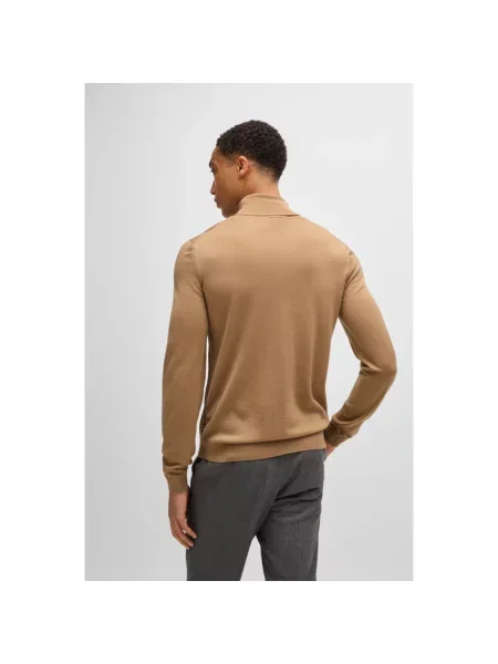 Sweter Hugo z kapturem brązowy