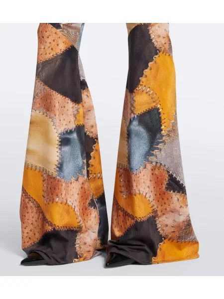 Pantaloni Roberto Cavalli evazate maro