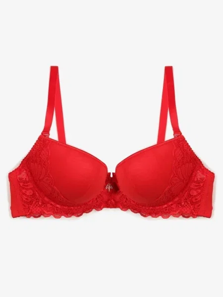 Sutien Push-Up Bliffa cu Dantelă roșie