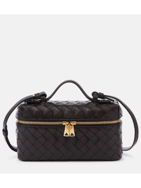 Geanta de piele Bottega Veneta din piele maro