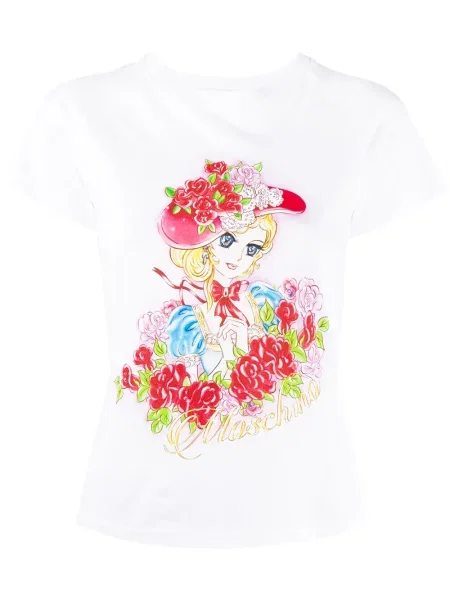 Tricou Moschino cu imagine alb