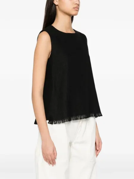 Αμανικας τοπ 's Max Mara με κρόσσια μαύρο