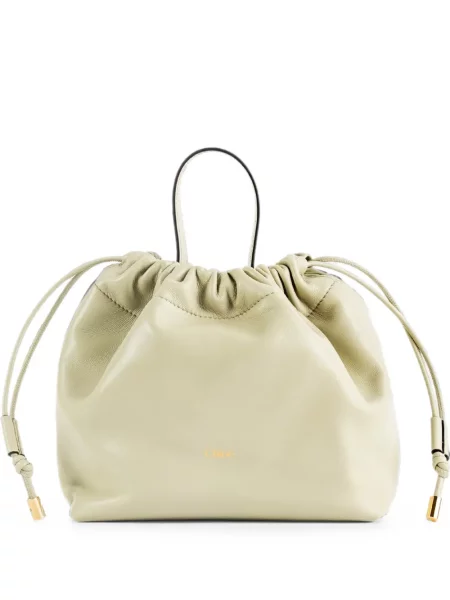 Geantă Chloé din piele cu cordon verde