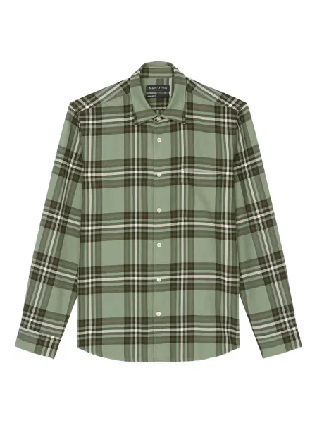 Kostkovaná dlouhá košile Marc O'polo zelená
