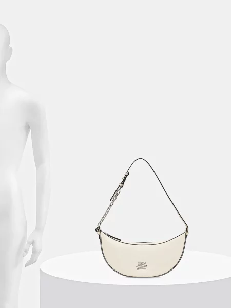 Кожаная сумка Karl Lagerfeld K/Autograph с автографом белая