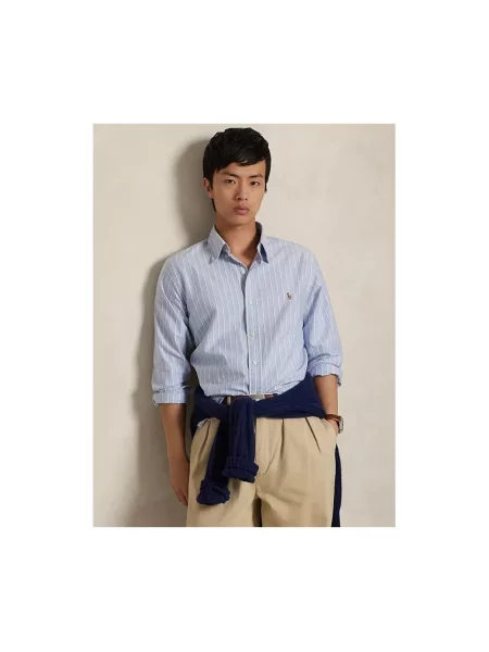 Koszula casualowa o kroju custom fit z kołnierzykiem typu button down Polo Ralph Lauren biała