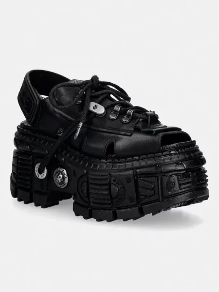 New Rock ITALI NEGRO TANK CASCO NEGRO BIOS N босоніжки шкіряні