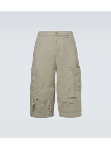 Zkrácené cargo kalhoty Balenciaga béžové