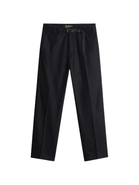 Spodnie Woolrich flanelowe z paskiem czarne