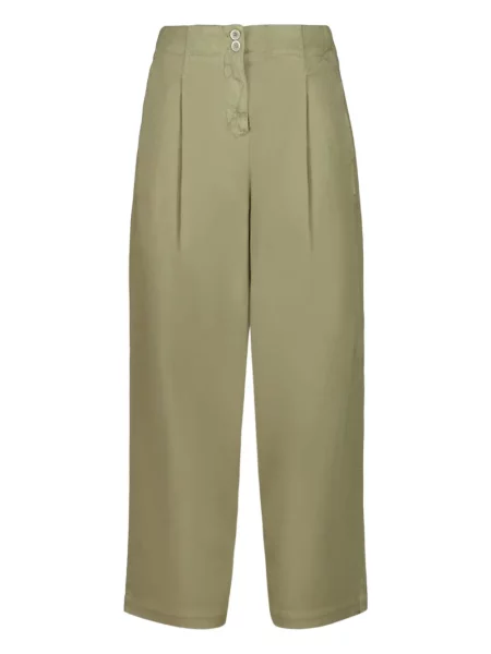 Pantaloni 120% Lino plisate verde
