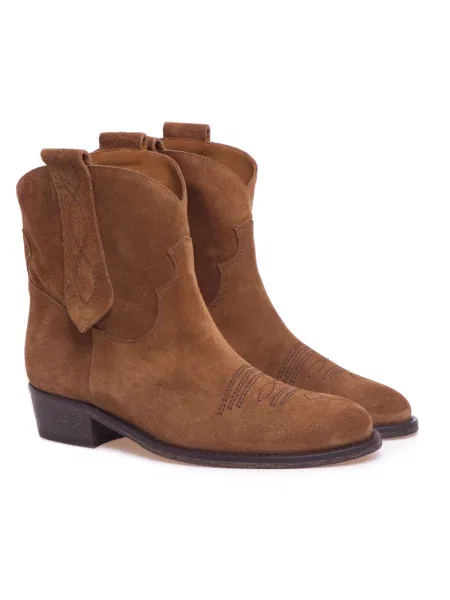 Buty do kostki Via Roma 15 brązowe