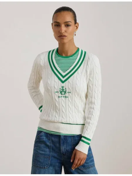 LAUREN RALPH LAUREN Pulover | Relaxed fit alb