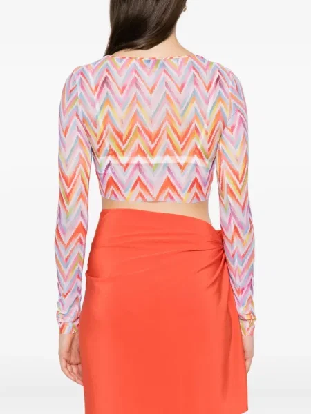 Top Missoni cu imagine roz