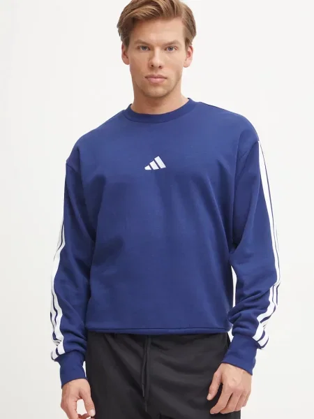 Суитчър Adidas с принт на райета тъмносиньо