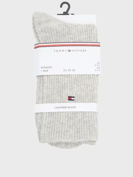 Кашемірові шкарпетки Tommy Hilfiger сірі
