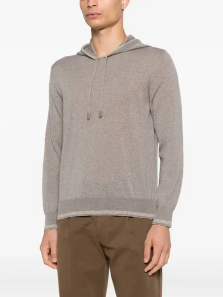 Vlněná mikina s kapucí Canali