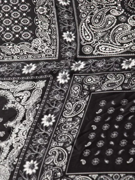 Шовкова хустка на шию Answear Lab візерунок чорний