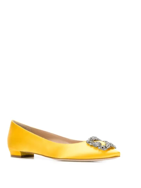 Balerinos Manolo Blahnik geltona