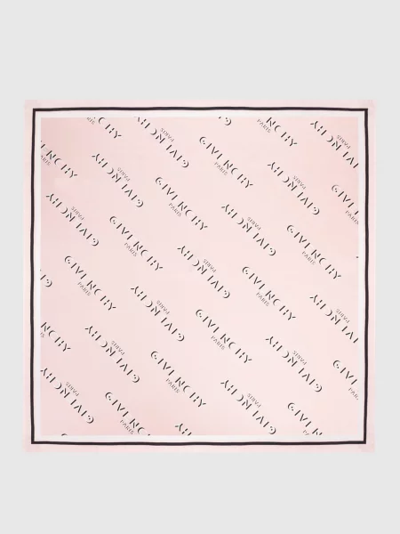 Хустка із шовку Shadow з логотипом Givenchy рожева