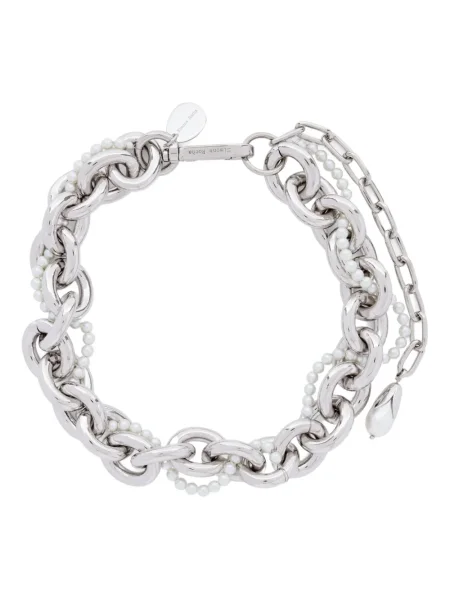 Colier Simone Rocha cu perle argintiu