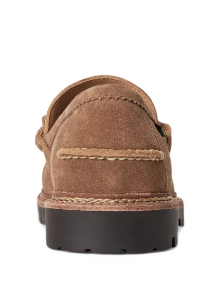 Боти Polo Ralph Lauren с връзки с дантела с автограф кафяво