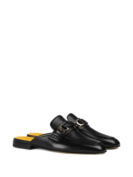 Papuci tip mules Doucal's din piele negru