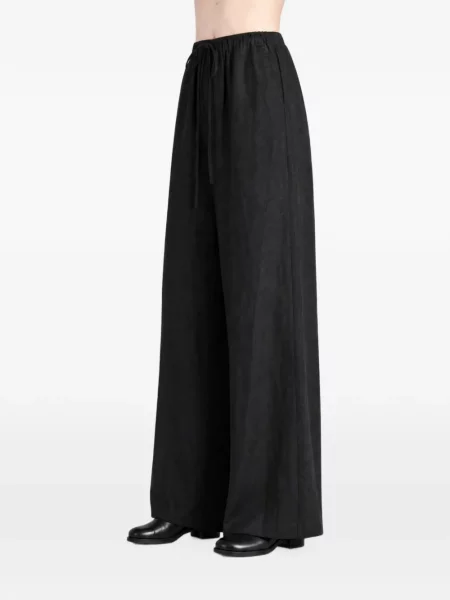 Pantaloni palazzo Amomento cu cordon negru