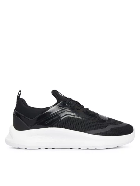 Sneakersy Calvin Klein Light Eva Run Laceup Sock Jelly čierna